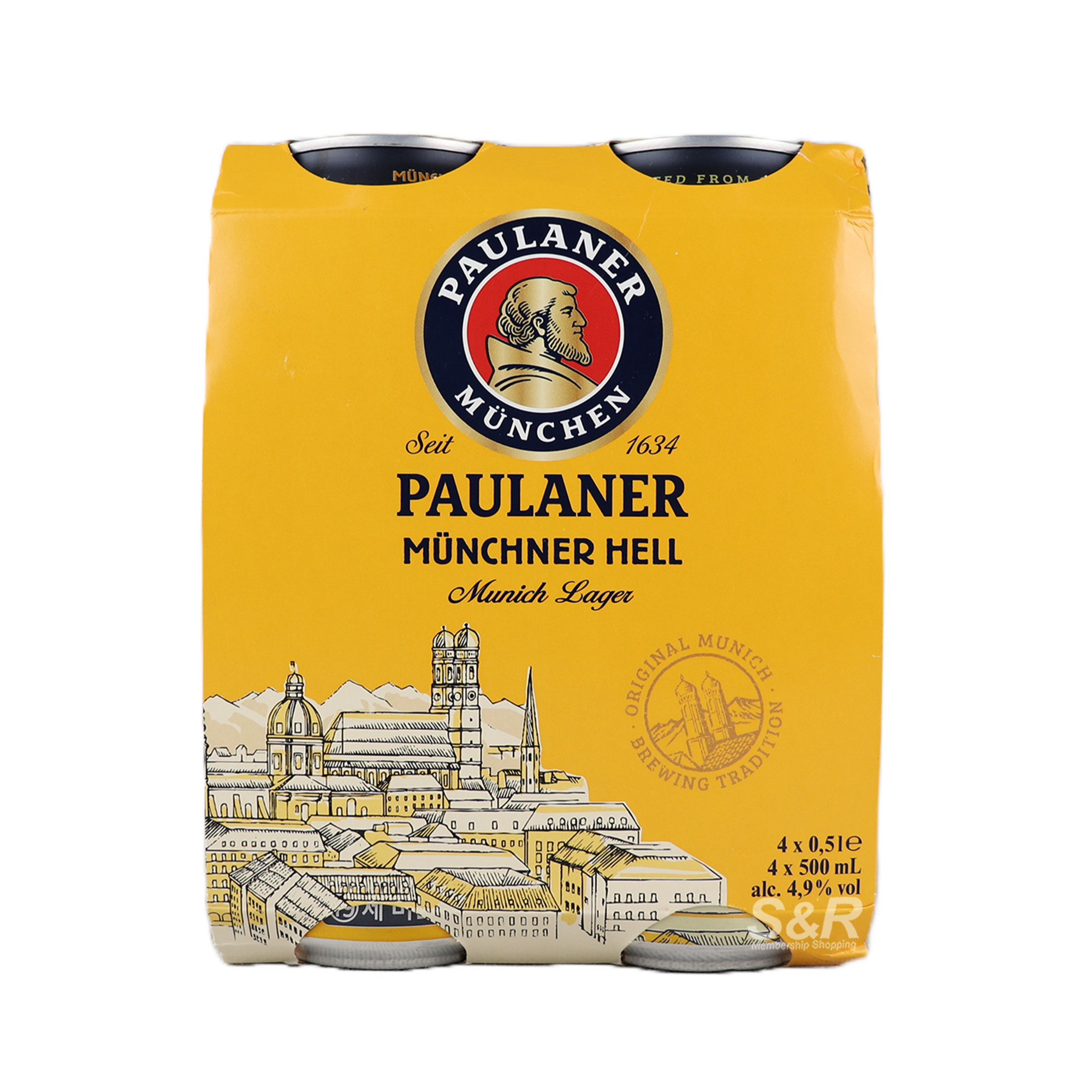 Paulaner Munich Lager Beer (500mL x 4pcs) Paulaner Munich Lager Beer (500mL x 4pcs)